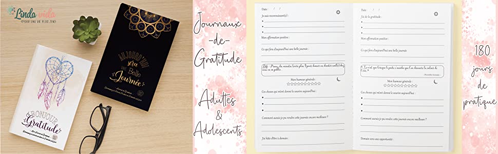 Journaux de Gratitude par Erika Rossi pour augmenter sa confiance en soi et son niveau de bonheur