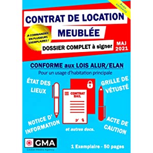 Contrat location meublée ; Daniel VU ; Bail location meublée ; Livre immobilier ; modèle de bail