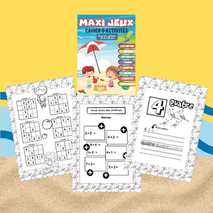 cahier de jeux maxi enfants 6 ans à 10 ans sudoku mots meles memoire fille garçons vacances 