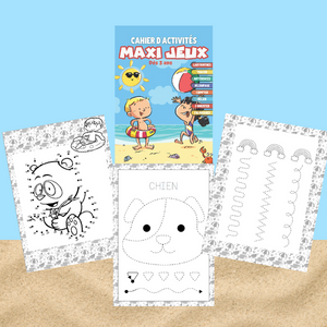 cahier d'activités maxi jeux enfant 3 ans maternel apprentissage gs ms labyrinthe coloriages