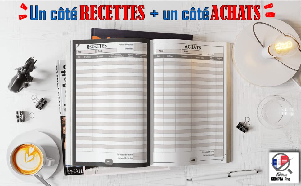 Livre de compte auto micro entrepreneur recettes achats recette dépense microentreprises