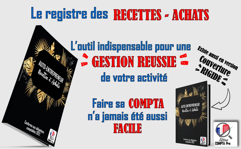 Livre de compte auto micro entrepreneur recettes achats recette dépense microentreprises