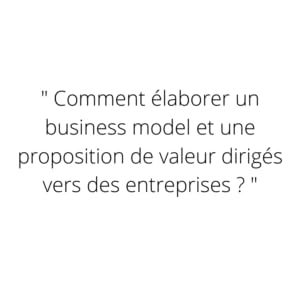 business model marketing btob entreprises